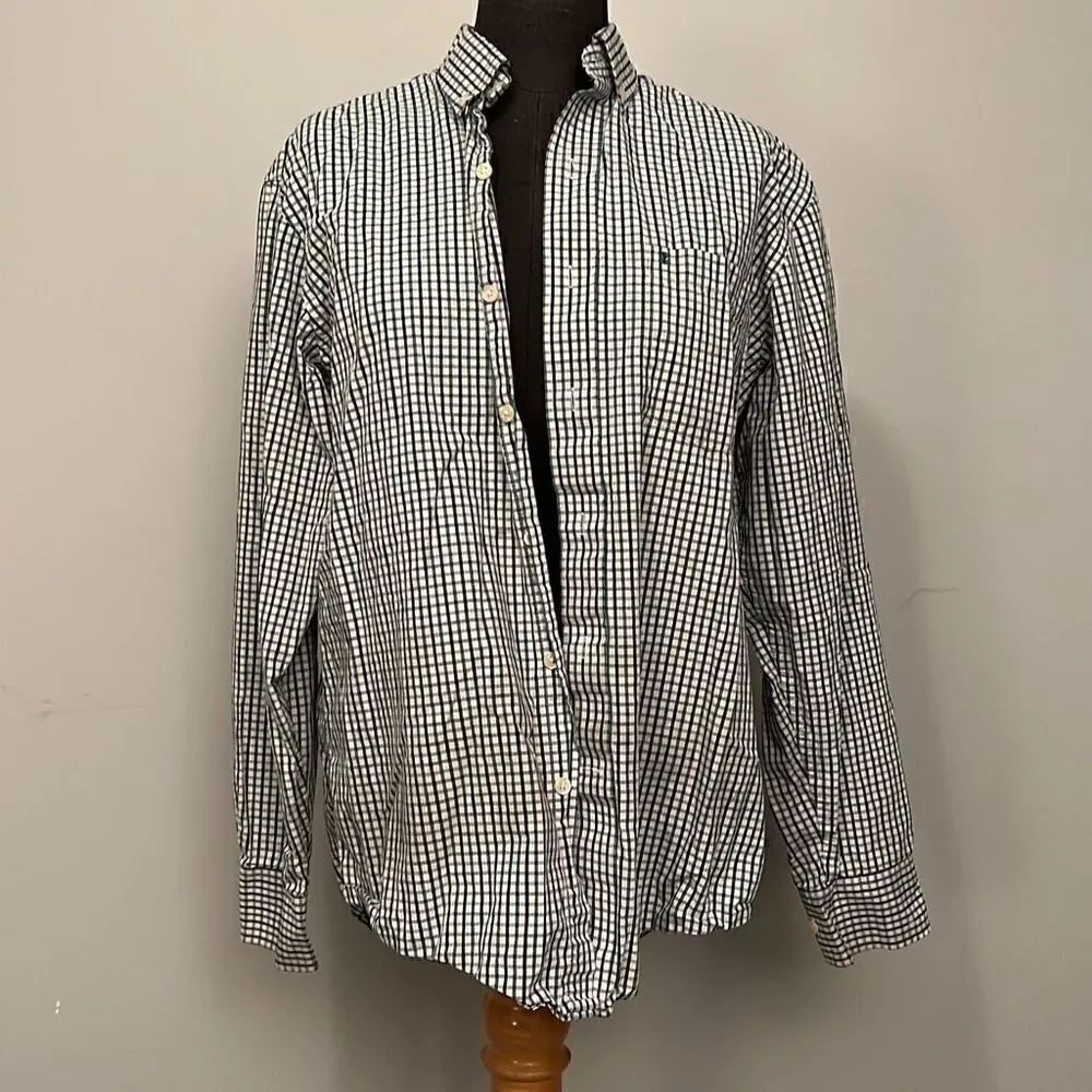 Izod Men's Multicolor Plaid Long Sleeve Button Up Shirt